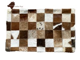 Copri cuscino in pelle di mucca 60 x 40 cm