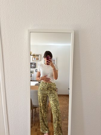 Hose MSCH Copenhagen Blumenmuster gelb Grösse S neu