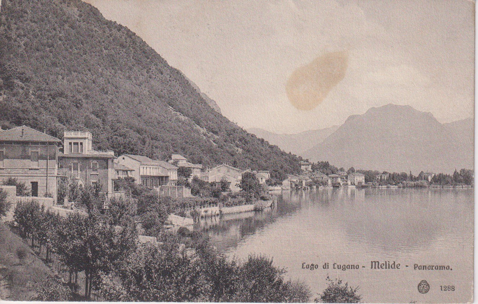 Cartoline postali: AK Melide - panorama 1913, non comune. – Usato da Riva San Vitale venduto da MAR-NAPO