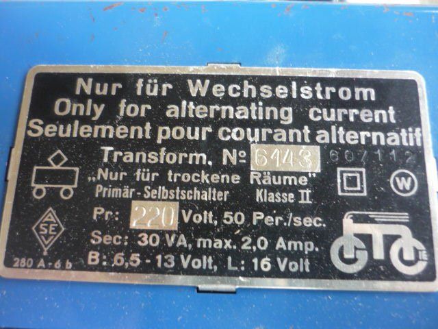 Märklin Modellini di ferrovie: Märklin Super Transformator, 220V Modelleisenbahn – Difettoso da Belp venduto da Polexli 4