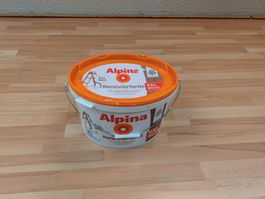 Alpina Renovierfarbe RAL 9010 angebrochener Eimer 10L 1/3