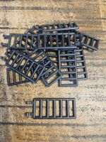 lego 6020 lot de 12 pièces Black Bar 7 x 3 with 2 U Clips