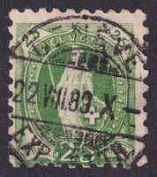 67B, Stehende Helvetia mit Vollstempel GENEVE GE