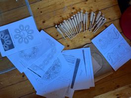 20 Klöppel Klöppeln Klöppel Schrift Großes Konvolut