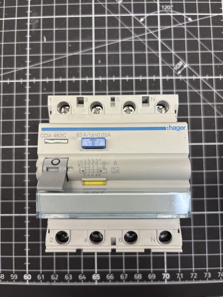 Hager Elektronikbauteile: Hager RCD 63A 30mA CDA463C – Gebraucht aus Schwarzenbach SG von PLASCHWA88 1
