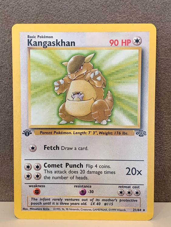21/64 *1.Edition Kangaskhan ENG Pokemon Jungle Dschungel (D'occasion) à
