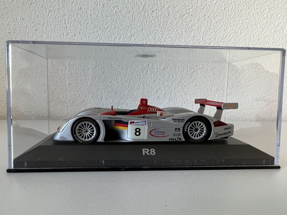 Modèle Réduit Audi R8 24H Du Mans 2004 N°7 - Échelle 1:43 - IXO Neuf Dans Sa Boîte