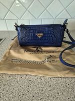 Maison Mollerus Clutch Croco ANDEER, blau, Neu
