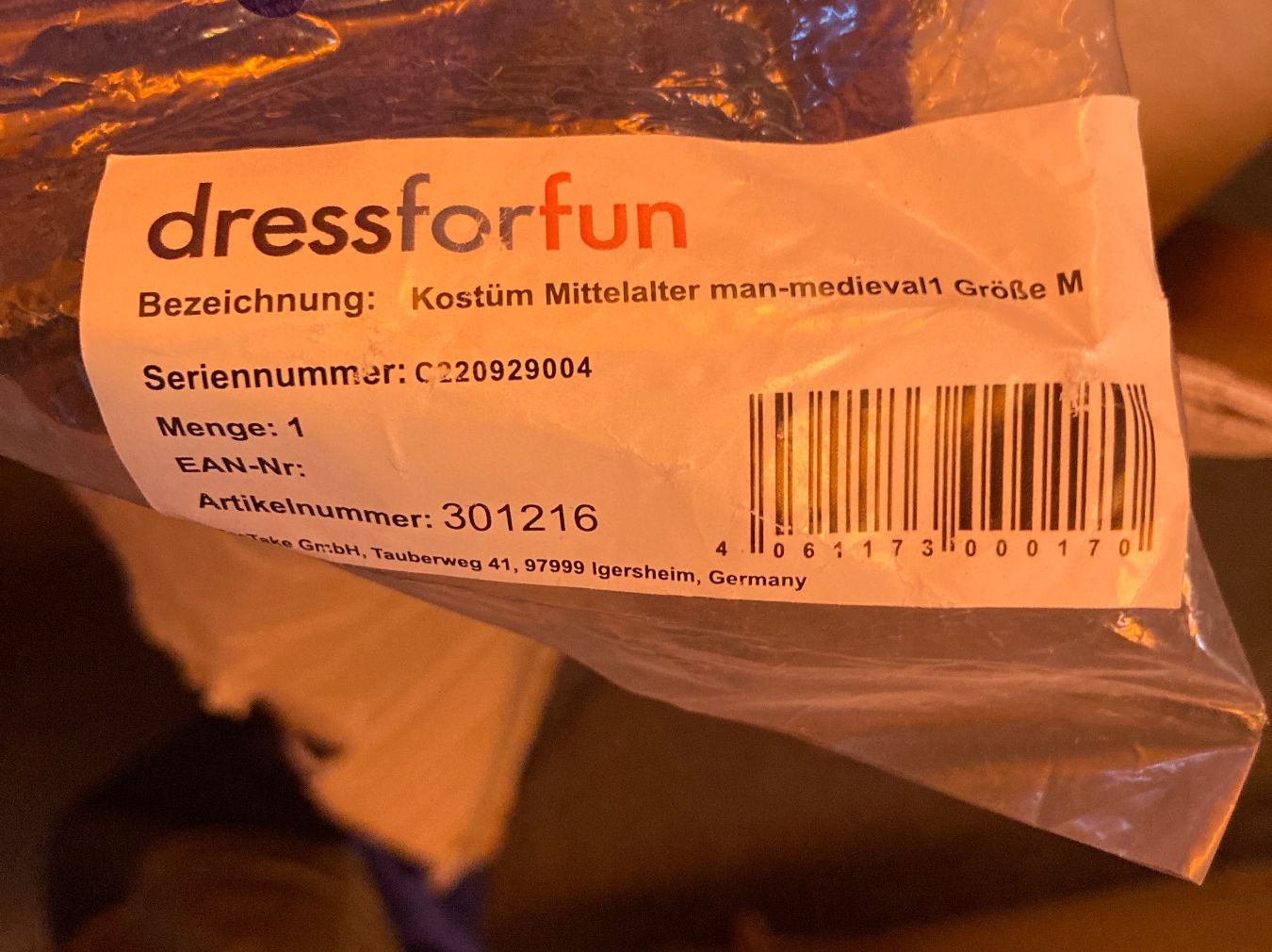Costumi: Kostüm König Monarch M – Nuovo e nell'imballaggio originale da Aarwangen venduto da to-hirschi 4