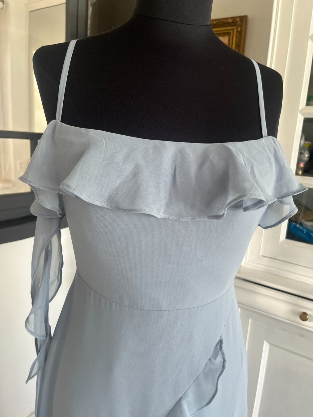 Vestiti: Robe Fourreau en Mousseline Acier Bleuté xs – Nuovo (secondo la descrizione) da Seiry venduto da vanille08 1