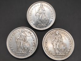 1960 / 1961 / 1964 - 2 Franken - Silber