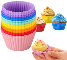 12er Set Silikonformen für Cupcakes, Desserts und Muffins