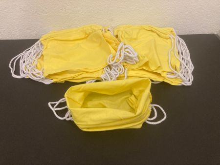 Rückentaschen/ Beutel aus 100% Baumwolle, 25 Stück, gelb