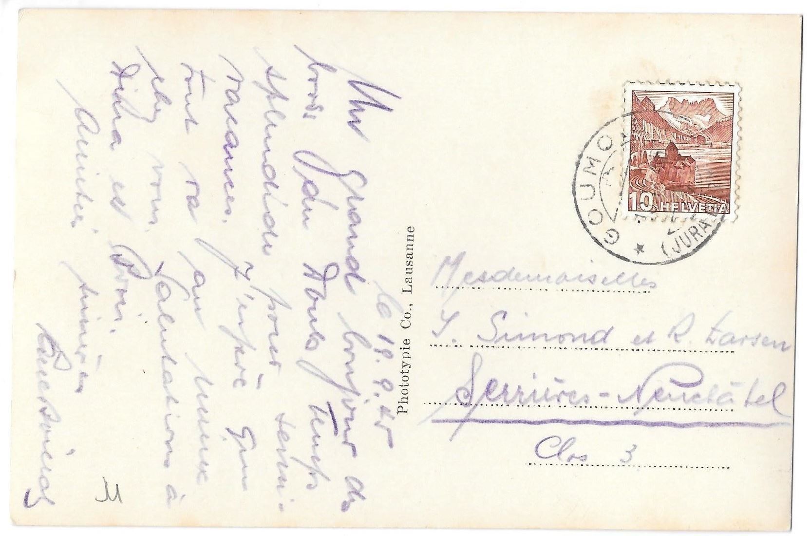 Cartoline postali: Goumois Vue générale – Usato da Olten venduto da clotaldi 1