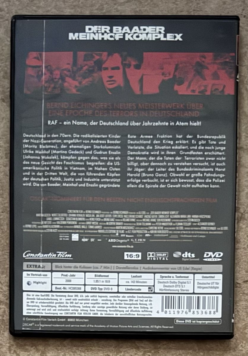 Alle DVDs: DER BAADER MEINHOF KOMPLEX  – Neu (gemäss Beschreibung) aus Dietikon von AndreaSch01 1