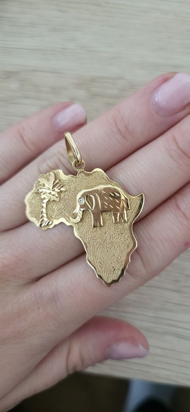 Ciondoli: Wunderschöner Afrika Anhänger mit Elefant – Nuovo (secondo la descrizione) da Unterägeri venduto da Altgoldschmuck 6