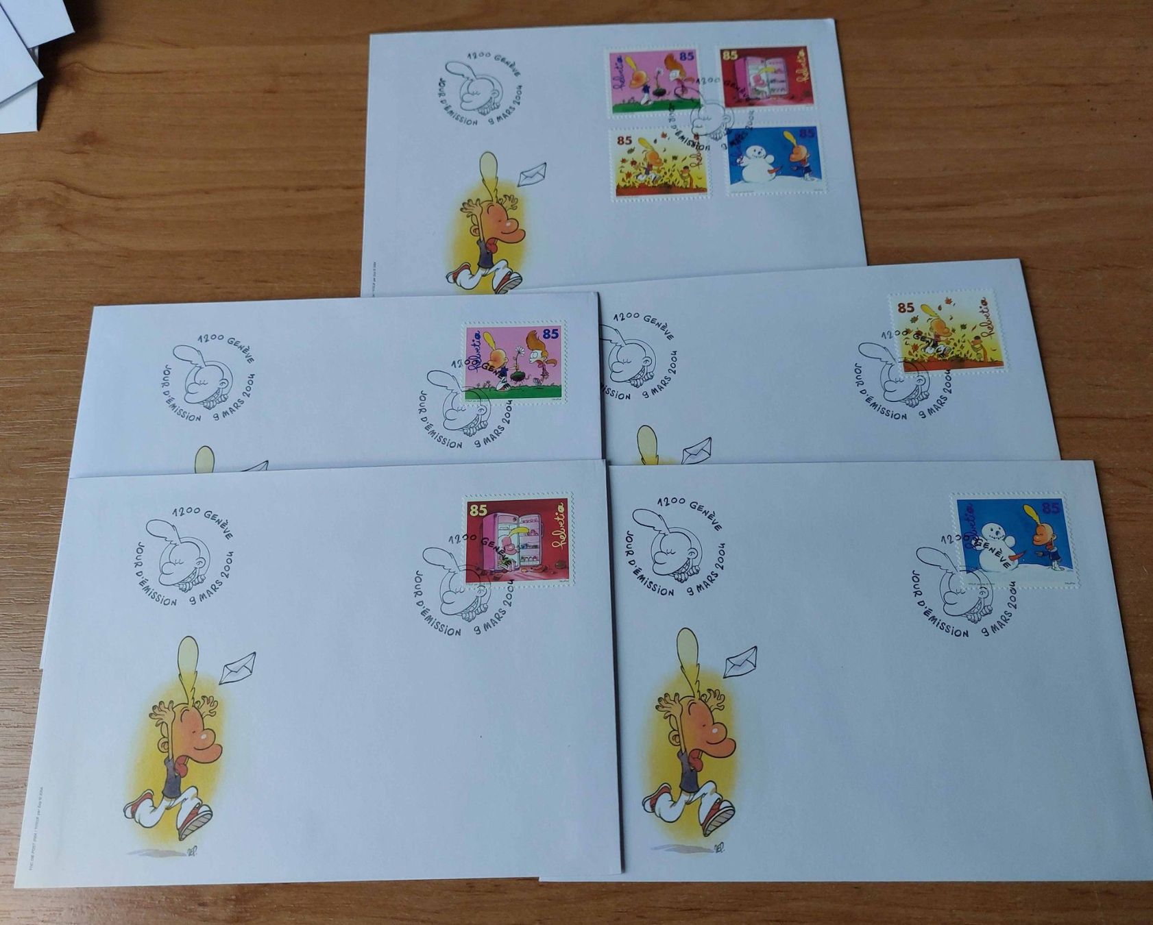 Tutti i francobolli: F1112 - 5 FDC Titeuf – Usato da Trélex venduto da Phil_Albert
