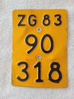 Mofa / Töffli Nummer Kennzeichen ZUG 83