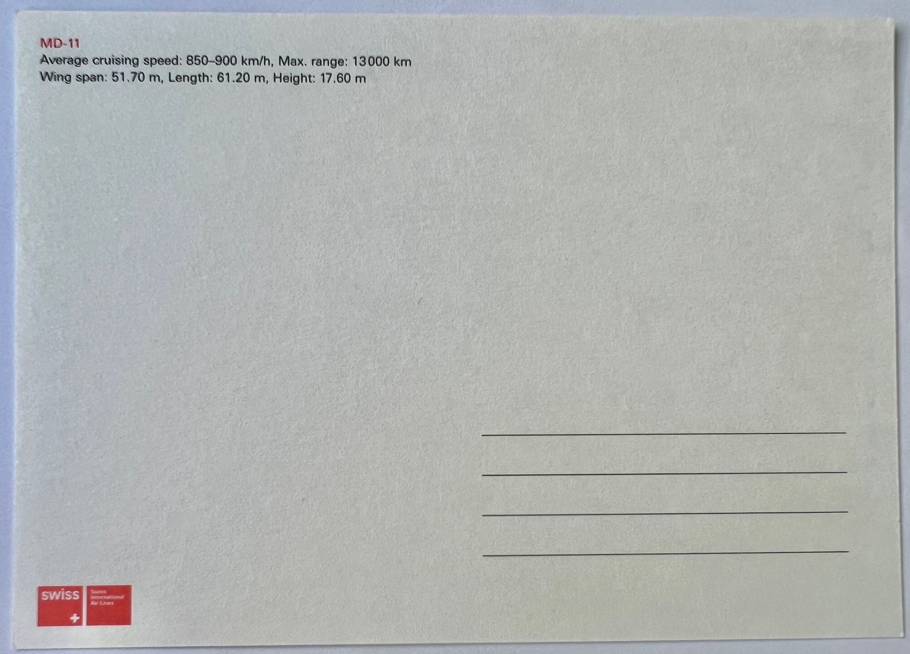 Cartoline postali: CP/AK: "SWISS" - MD-11 – Nuovo (secondo la descrizione) da Tramelan venduto da MHK79 1