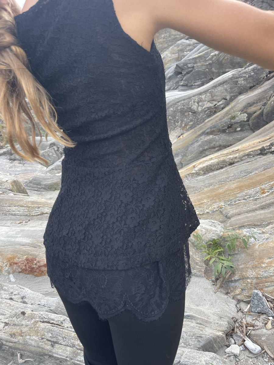 Blusen: Chic Camicia lunga di bell pizzo-tgS/M-feste – Neu (gemäss Beschreibung) aus Gordevio von LanaZimm 2
