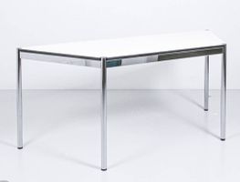 Original USM Haller Classic Trapeztisch 175 cm, Perlgrau/Chr