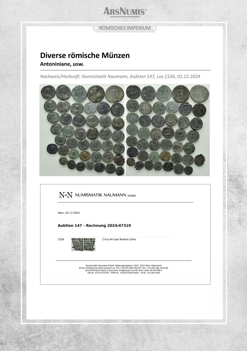 Tutti le monete: Antike römische Münze / Constantius II / 324-361 nCh. – Usato da Oberwil b. Zug venduto da ArsNumis 4