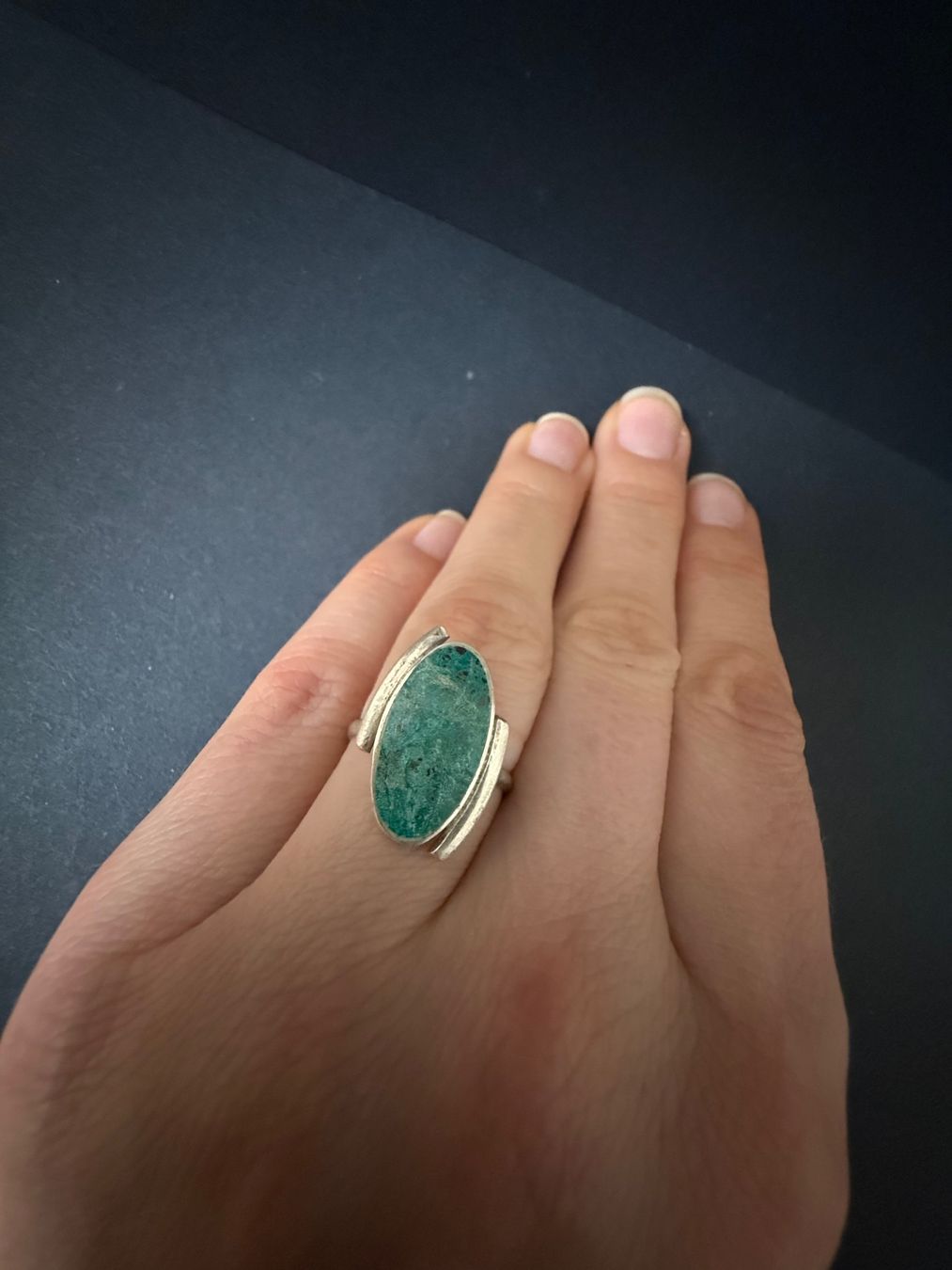 Anelli: Silber Ring mit Azurith 925 – Usato da Spiegel b. Bern venduto da Rogger72 3