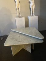 2 Marmor Tische, Beistelltische aus Ital. Carrara Marmor