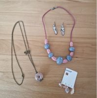 ❣️KETTE MIT KERAMIKPERLEN, TERRARIUMKETTE, OHRHÄNGER Z.T.NEU