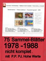Sammel-Blätter Schweizer Post ab 1978-1988 auf 75 Blätter