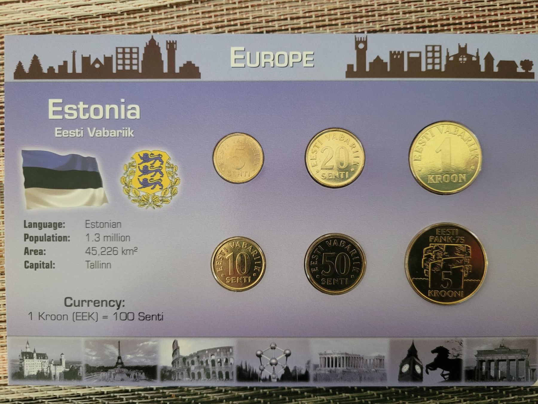 Tutti le monete: Estonia Münzenset – Nuovo e nell'imballaggio originale da Suhr venduto da Fritz28 1