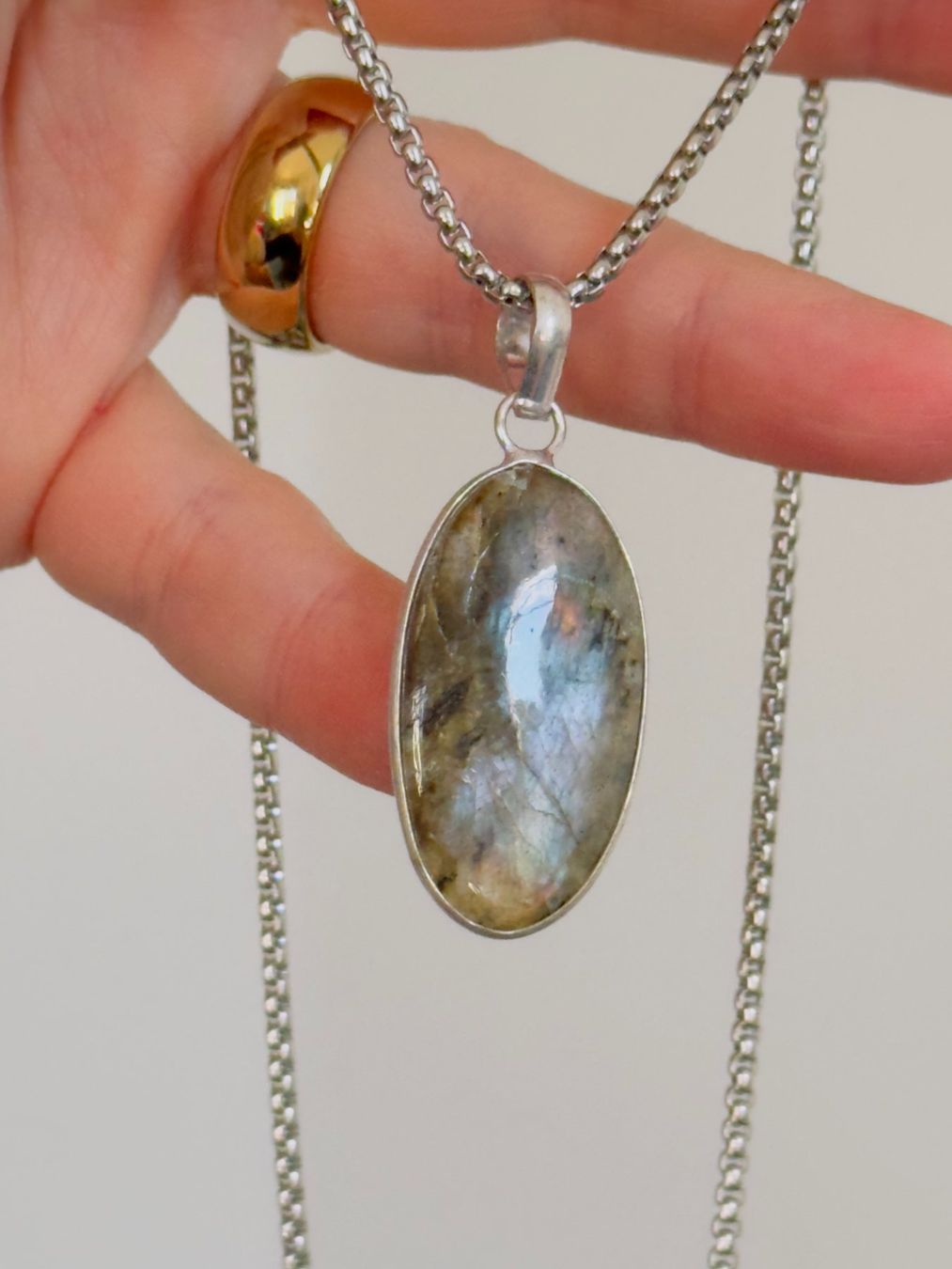 Catenine: Fashionable labradorite necklace – Nuovo e nell'imballaggio originale da Genève venduto da AGBERG 4