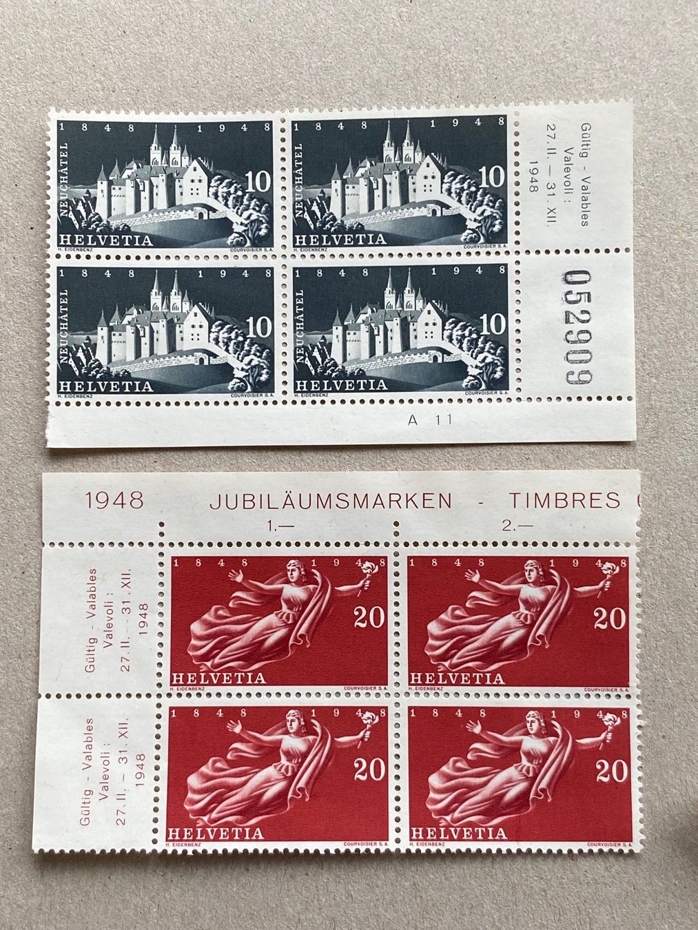 Tutti i francobolli: 281-284, Viererblock, postfrisch – Usato da Aarau venduto da hilde47 1
