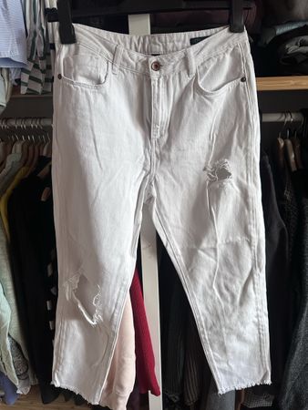 Weisse Hose, Benetton Boyfriend Cut, Gr. S