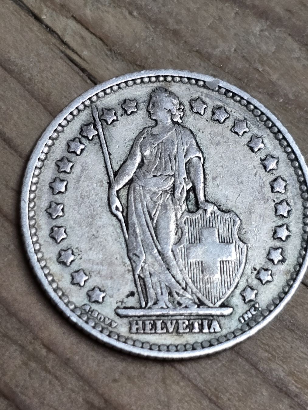 Toutes les monnaies: 1 Fr. 1934  Münze Silber gebraucht – D'occasion à Pfäffikon SZ par 26.4.14.17.25 2