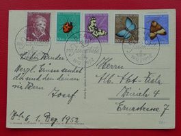 1952, J43-J147, Pro Juventute Luxus-Karte (Ersttag) K: 100.-