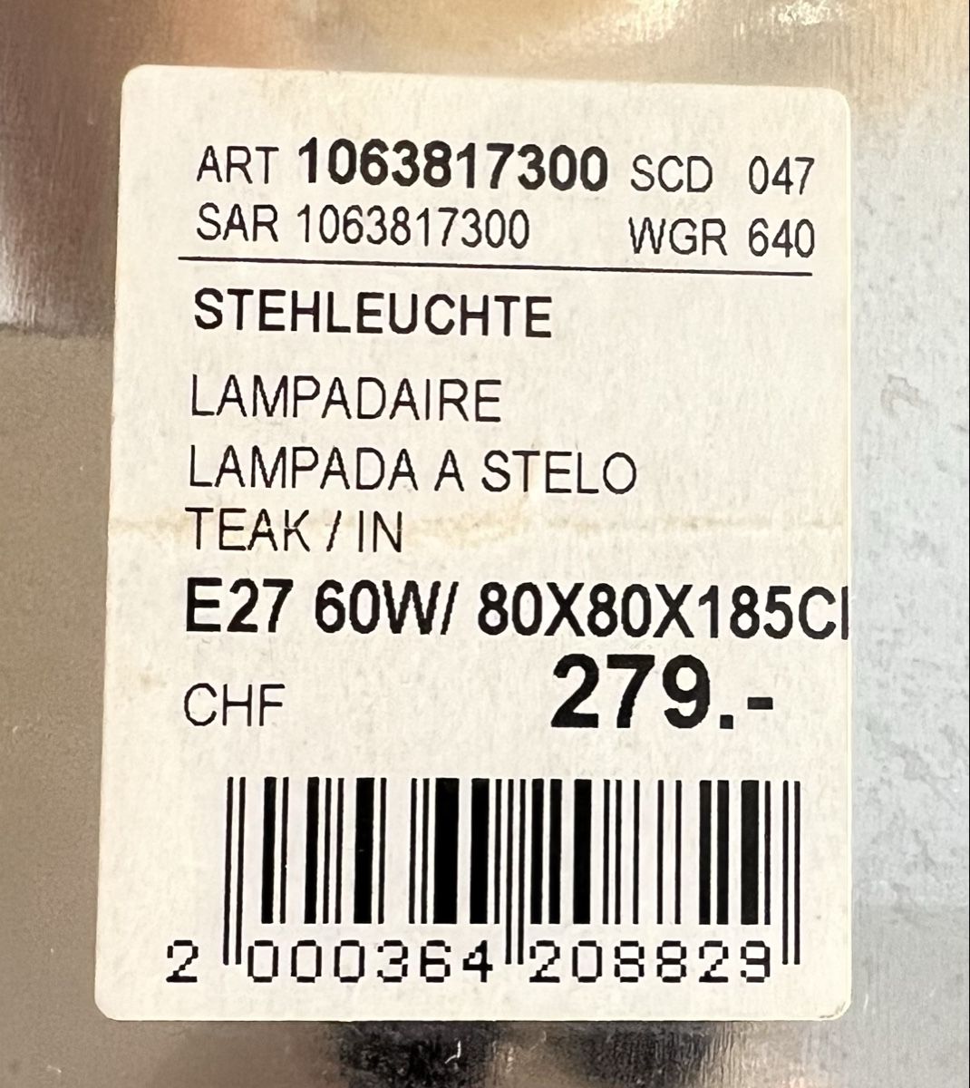 Globus Lampade: Stehlampe Scheinwerfer TOP Zustand – Nuovo (secondo la descrizione) da Bergdietikon venduto da Katja_Toretto 4