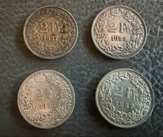 2 Franken Silber (4 Stück)
