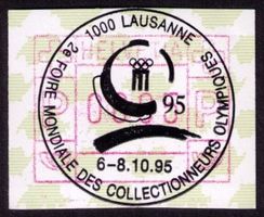 ATM 9_S-VO 1000 LAUSANNE_Collectionneurs OLYMPIQUES_10.1995