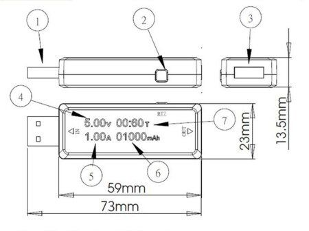 Misurare: USB Multimeter Voltmeter Amperemeter – Nuovo e nell'imballaggio originale da Romanshorn venduto da pfimex 2