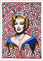 Death NYC Ltd Ed Pop Art Druck " Haring Queen Marilyn Monroe