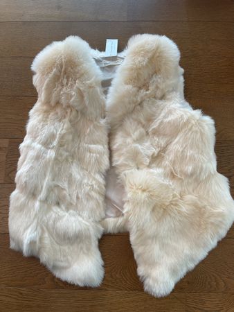 Neues Gilet Kunstfell in Beige Gr M