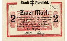 Hersfeld 2 Mark Serie A 04.11.1918 VZ++-UNZ