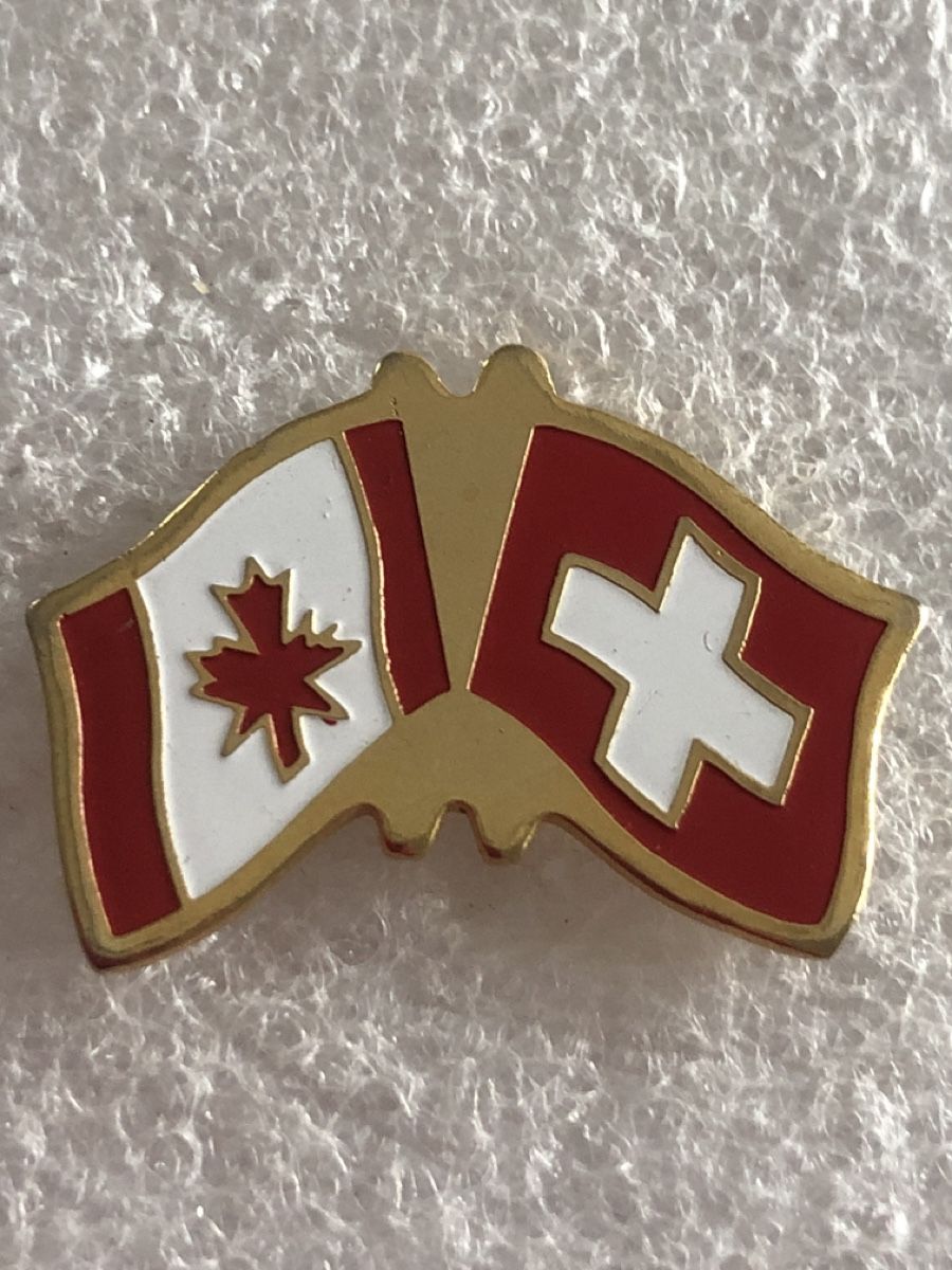Spille & Fermagli: Pin Canada/Switzerland Flag – Usato da Osogna venduto da goodthingme