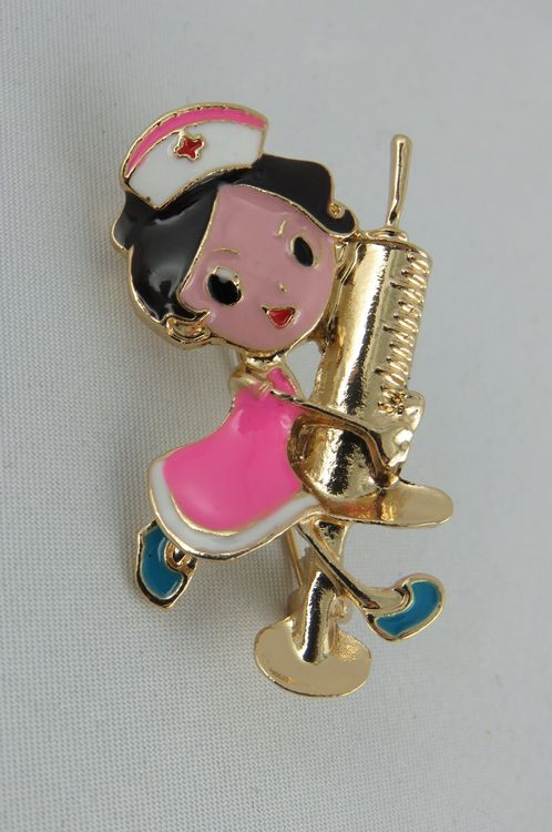 Silverora Krankenschwester Brosche Mit Uhr - Stethoskop Elefant Pin Für Arzt Uniform