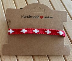 Flaggenarmband / Freundschaftsband Schweiz  - handgemacht