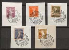 1925 : 5x Stempel Schweiz. Pfadfinderlager Bern