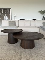 2x Mutoni Couchtisch RON Mangoholz – 80 & 66cm; NP: 1038.-