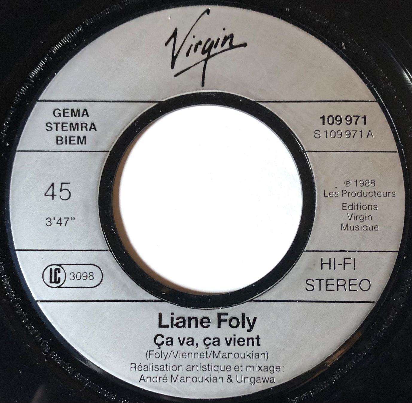 Dischi in vinile: LIANE FOLY - ÇA VA, ÇA VIENT – Usato da Poliez-Pittet venduto da Newtown-Records 2