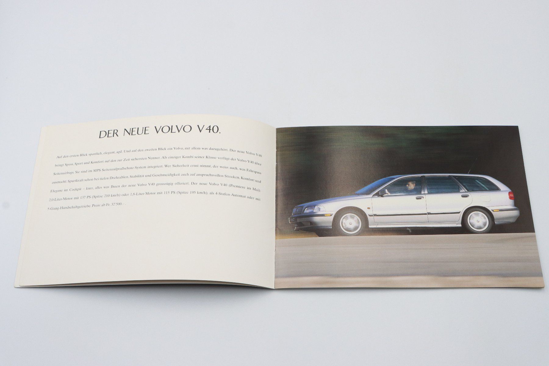 Volvo Documenti: Volvo S40 Premiere 1996 Prospekt – Usato da Bühl b.Aarberg venduto da Collectorpassions 4